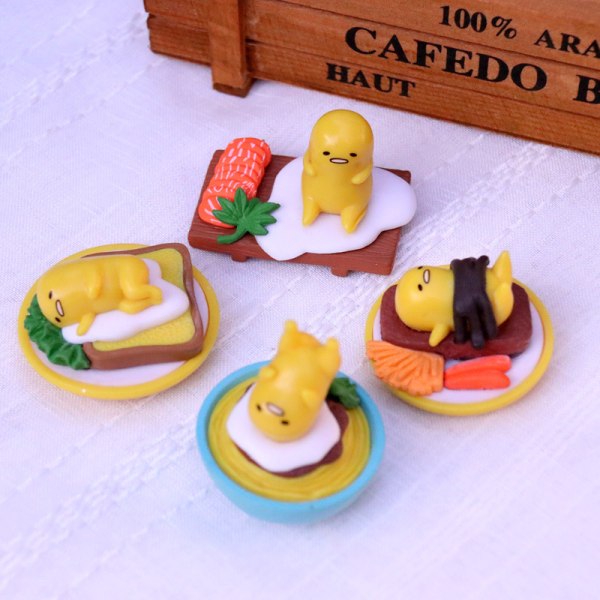 Anime Gudetama Æggeblomme Dukke Ornament Kawaii Tegneserie Dovne Æg Dukke