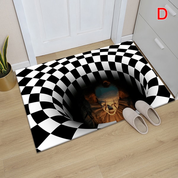 3D Horror Home Matto Clown Trap Visuaalinen matto Makuuhuoneen lattia Ma D