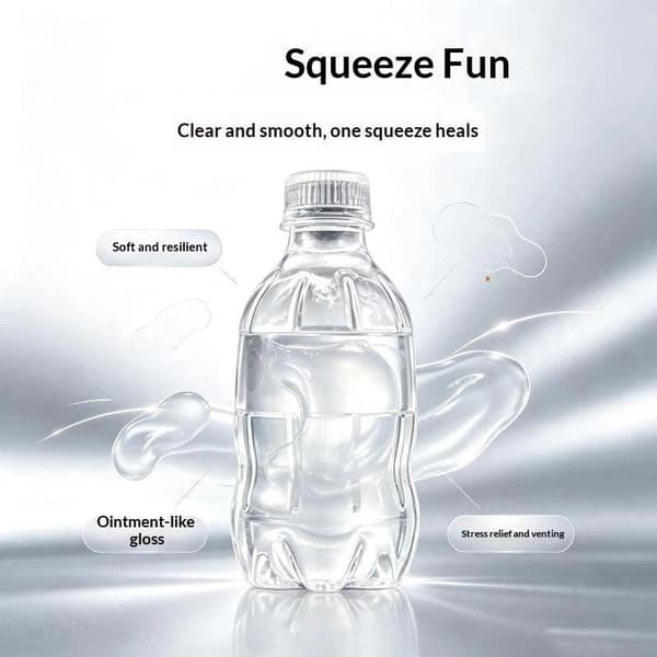 Transparent vattenflaska leksak klar gelé Fidget leksak långsamt stigande A2