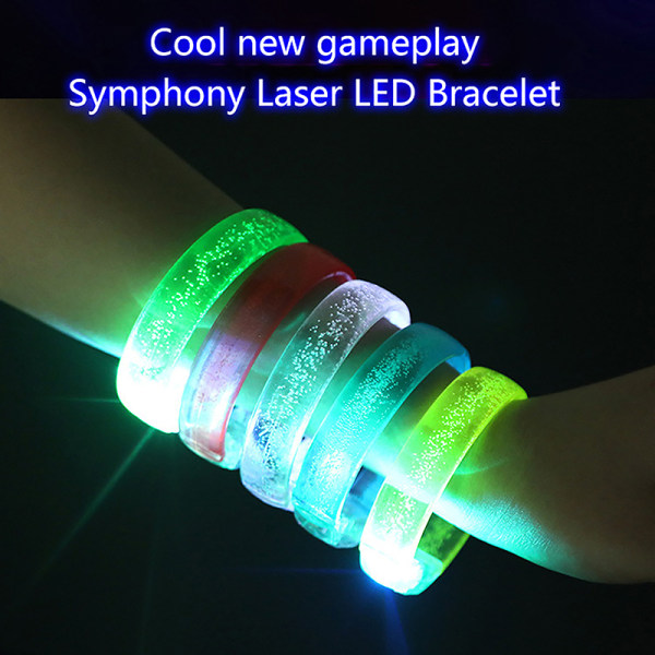 LED glödande armband 7 färg ljus bubbla blixt armband Runni H