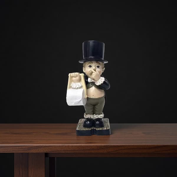 Humoristisk figur til tissueholder Black