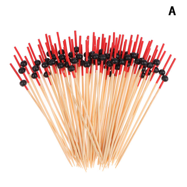100 stk 12 cm bambus tannpirkere Pick Buffet Cupcake Fruktgaffel De A