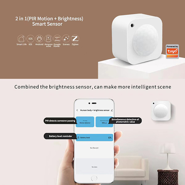 EWelink Zigbee Trådlös Smart Sensor Bärbar Liten Temperatur A2