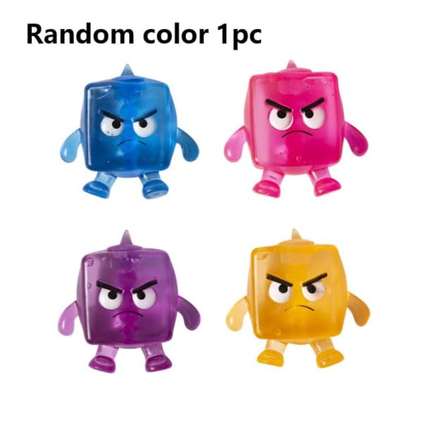 Cube Little Square Monster TPR Langsom Rebound Legetøj Fidget Stress 1pc