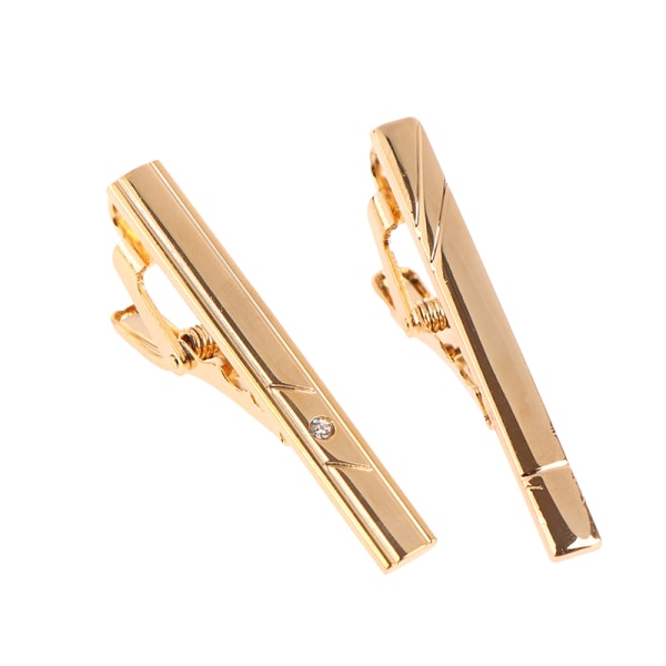 1 Stk Simple Style Necktie Clip For Mænd Pin Clip Kort Clip Guld 1