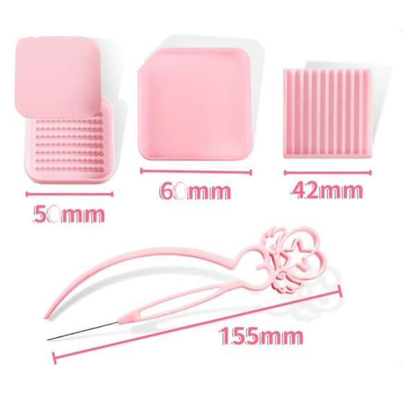 2,6 mm minipärlor plockbricka resistent Perler pärlverktyg K Pink