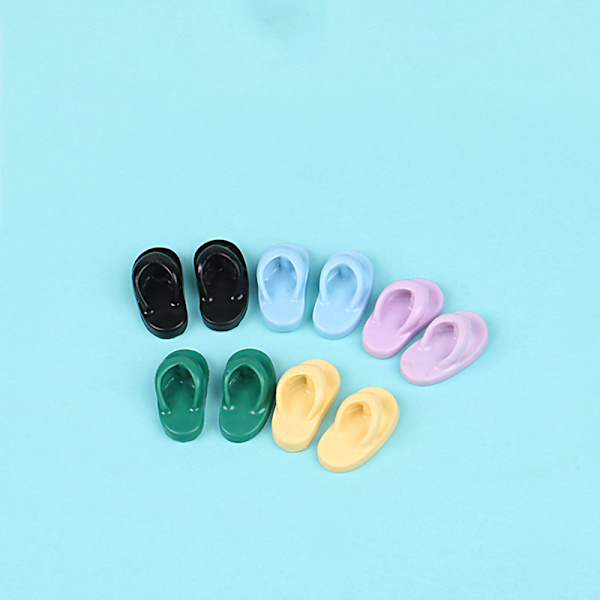 1 Par dukkehus Miniatyr Mini Casual Tøfler Modell Dukkedekor C