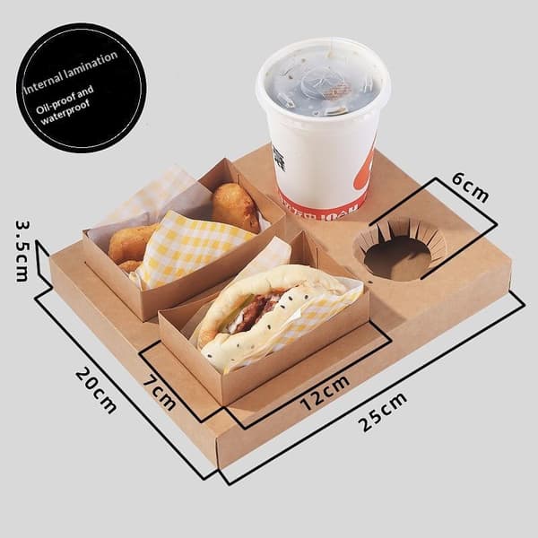 10 st Kraftpapper Picknick Vårutflykt Låda Kommersiell Förpackning C