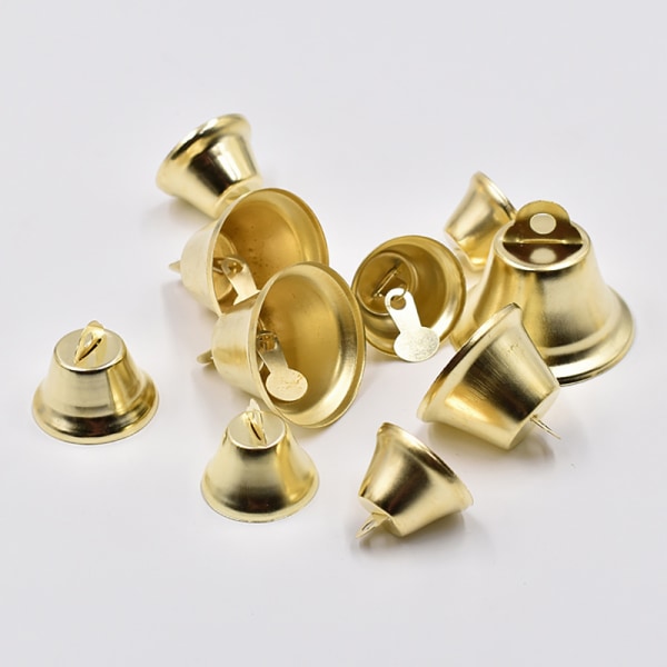 10-50 mm gullbelagte bjeller ornamenter trompet mini Jingle Bells C 25mm