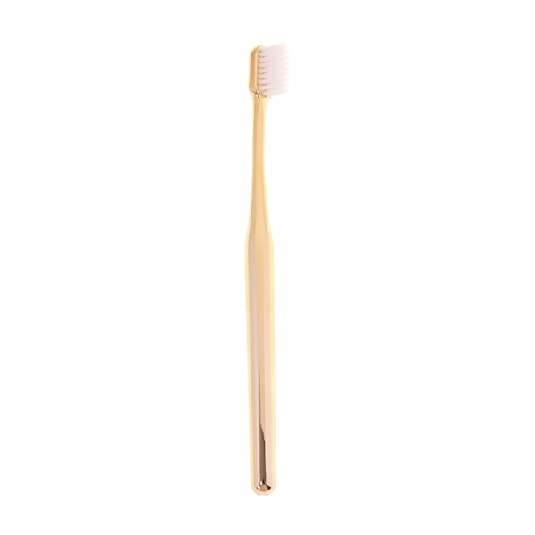 1 ST Guld Bambu Kol Tandborste För Vuxen Mjuk Borst Toot White