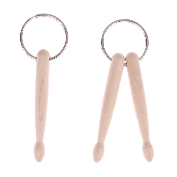 Mini Drum Sticks Nøglering Træ Drumsticks Nøglering Keyfob A