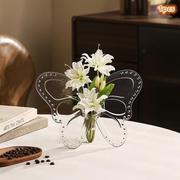 Fjäril Akryl Vas Hem Vardagsrum Bord Blomsterarrangör
