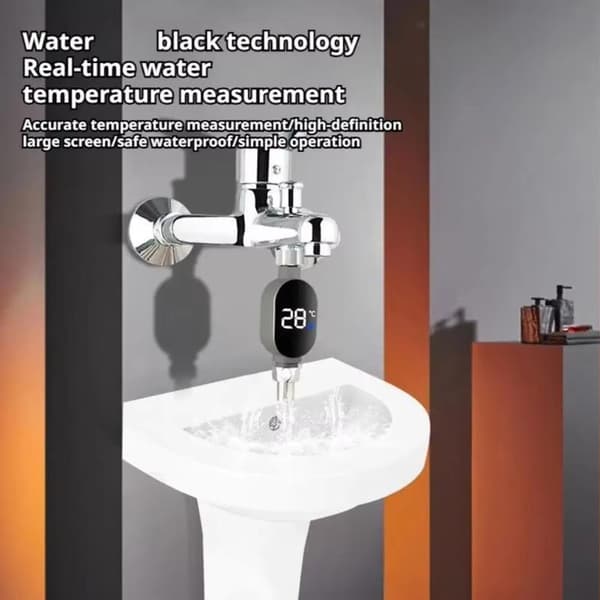 Vandhane Vandtermometer Brusebad Temperaturmåler LED Display