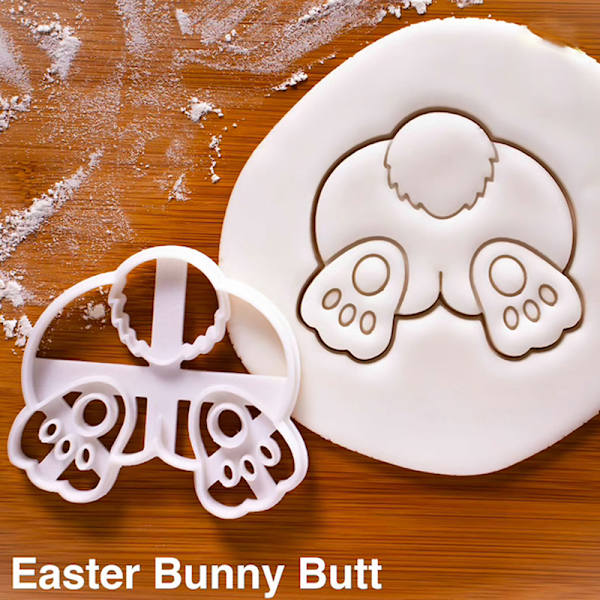3 stk påskeegg Cookie ter Bunny Chick formet Fondant glasur Bis A