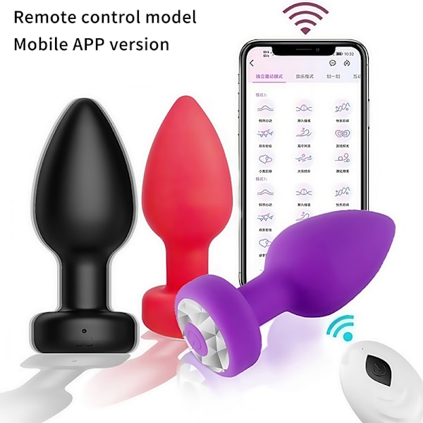 Trådlös kontroll analvibrator butt plug elektrisk prostatamassage White
