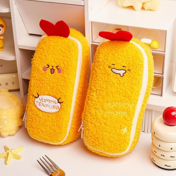 e Tecknad Plysch Pennfodral Kawaii Stor Kapacitet Brevpapper Förvaring A2