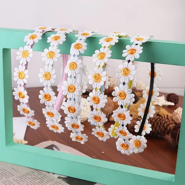 1 stk Blomsterhårbånd Hårpynt Vask Ansikt Broderte Blomster A5