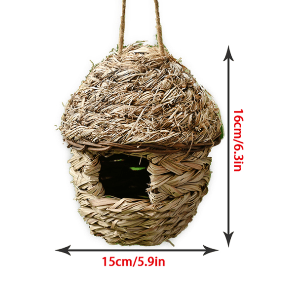 Birds Nest luonnollinen ruohomuna häkissä ulkona koristeellinen kudos Han Large