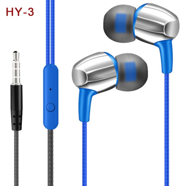 3,5 mm In-ear Stereo In Ear Mikrofon Öronsnäckor Trådbundna Headset För Blue HY-3