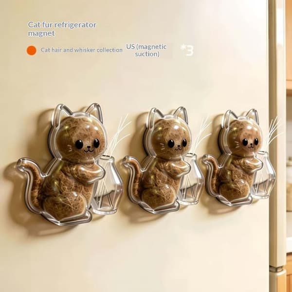 1 Transparent kattkylskåp med magnetisk sug kattpäls St D