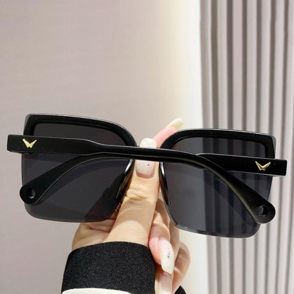 Modetrend Stora fyrkantiga solglasögon Fotografiglasögon M A