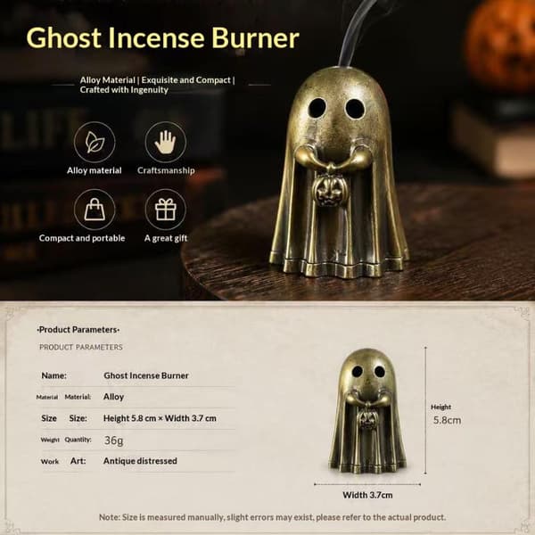 Unik Spöke Pumpa Rökelsehållare Halloween Heminredning Doft