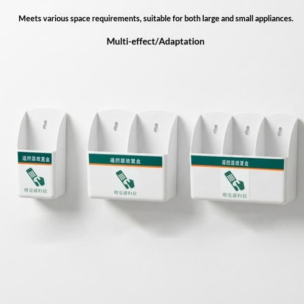 Punchfri Veggmontert Fjernkontroll Oppbevaringsholder Multifunksjonell A3