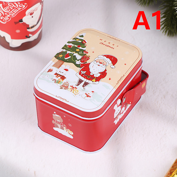 Julekakeboks med lokk for oppbevaring av godteri, julegaveemballasje A1