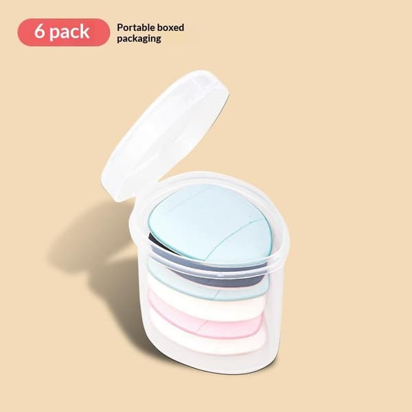 10/6 st Fingertopp Mini Puff Sminksvampar för Foundationpuder A2