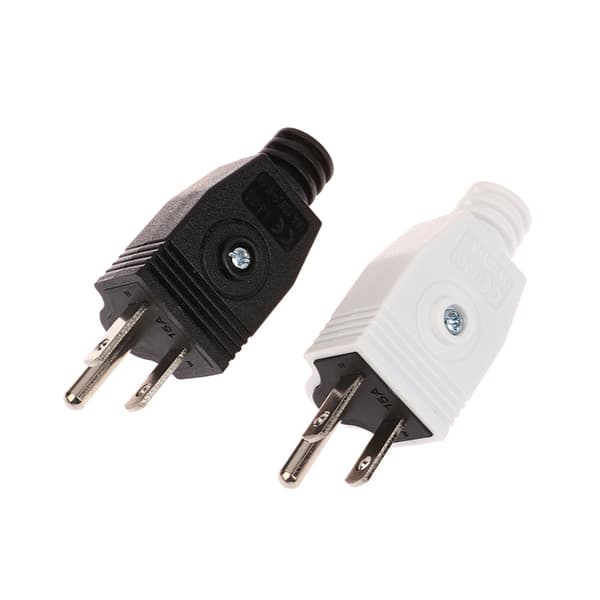 Avtakbar plugg 5-15P AC Elektrisk strøm hannpluggadapter Black