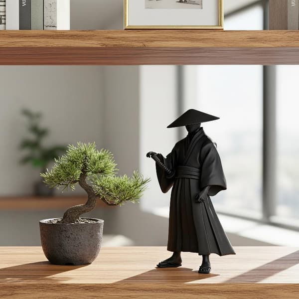 Mini svärdsman figur bil staty prydnad miniatyrer interiör