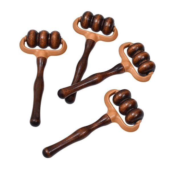 Trä Handhållen Terapi Muskelmassager Rullmassager Verktyg För