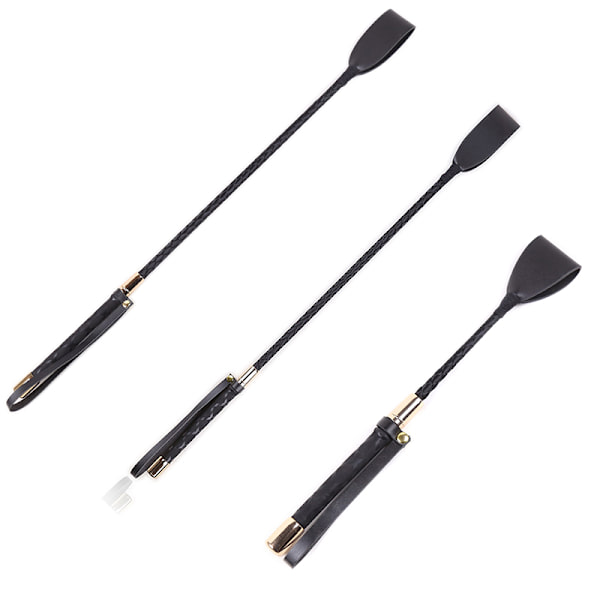 Riding Crop Kestävä ratsastusharjoitus PU-nahka kevyt 60cm