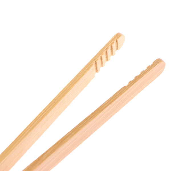 2st Bambu Tång Trä Rostat bröd Sallad Tång Tång Klämma för matlagning