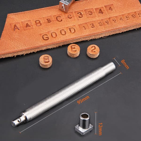 36kpl Teräs Set Numero nahka Leimausrei'ityssarja 3.5mm