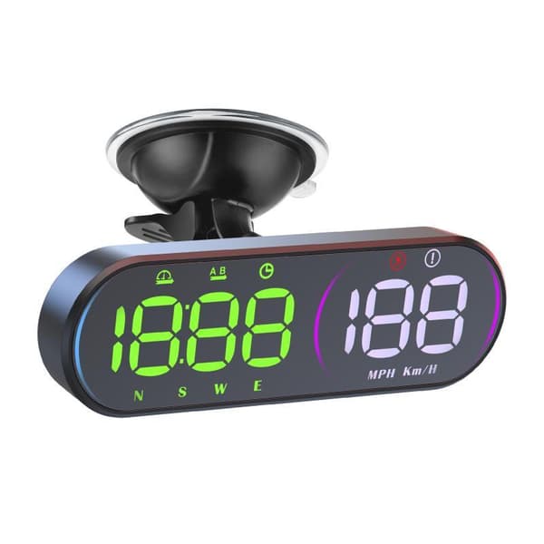 Bil HUD Head Up Display Hastighetsmätare GPS Hastighetsmätare med Kompass