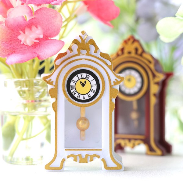 1:12 Dollhouse Miniature European Clock Herätyskello Seisova Cl