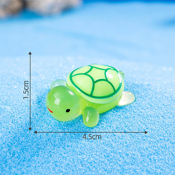 Tegneserie Resin Lysende Skildpadde Ornament Tegneserie Akvarium Fisk Ta 7