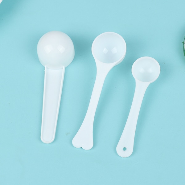 10 st 1g 3g 5g 10g Mätning Plast Skopa Mätningsskedar Mil 3g