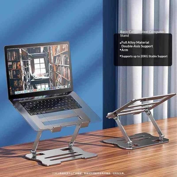 Bærbar stativ Tablet Holder 360° Roterende Højdejusterbar Metal ASilve Rotatable