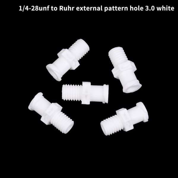 Luergänga 1/4-28UNF M6 M5 Adapter PP Plast Luftventil Rör C A2