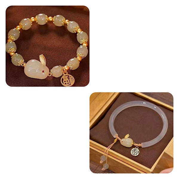 Armbandshänge Runt pärlarmband Justerbar Vintage Bead A3
