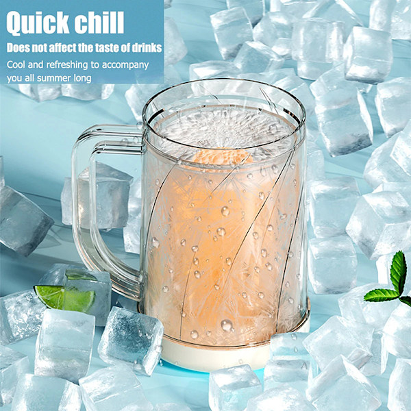 Dubbelväggig fryskopp Glas Kaffekopp Isolerad kopp Kylskåp 1PC