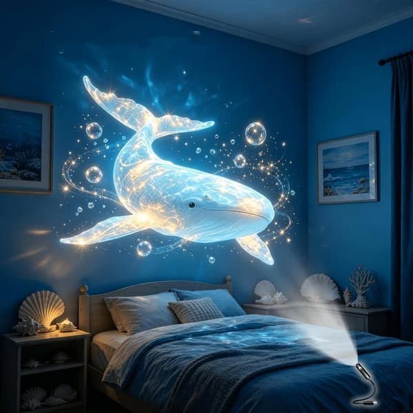 1Set Ocean USB-projektor Nattlampa Hem Sovrum Tak Proje Onesize