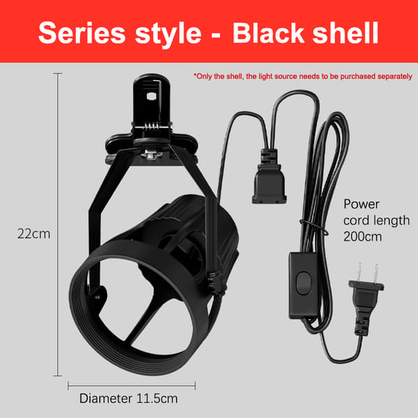 LED E27 skinnespotlight brakettbase 2-leder skinnetaklampeholder A3