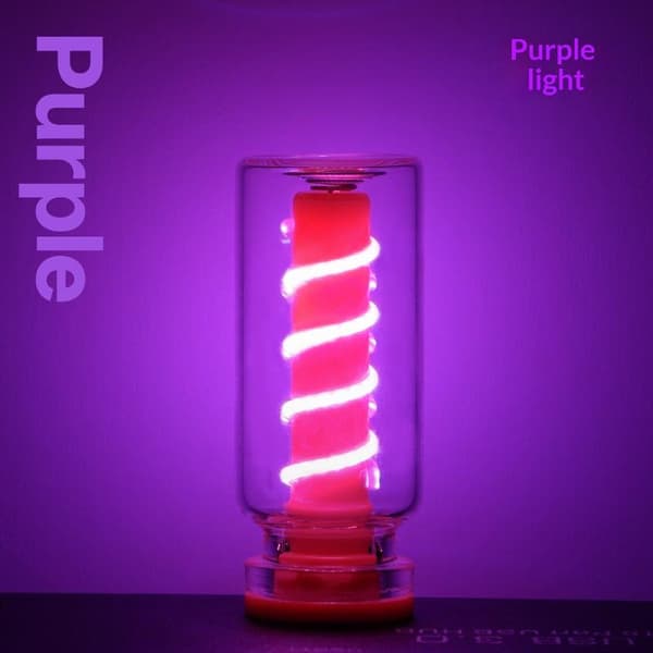 Plug In USB LED Interiør Atmosfærelys Med Berøring Og Dimming Purple