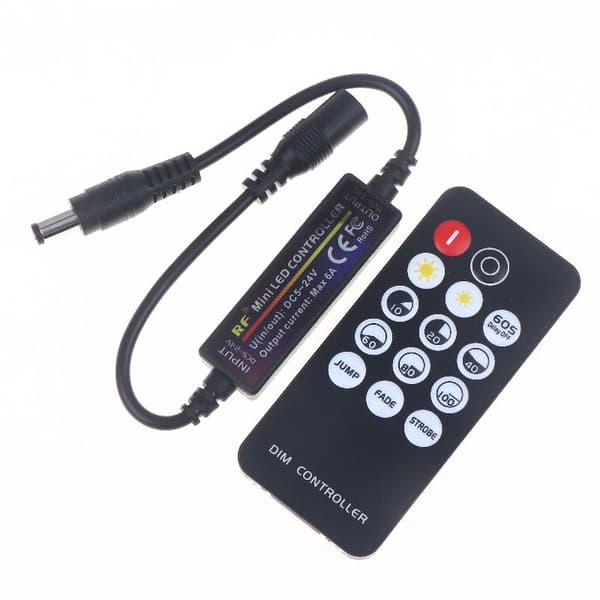 1 sett DC12V LED-dimmer 24V 5V 6A Mini RF trådløs 14 taster 2.4G R