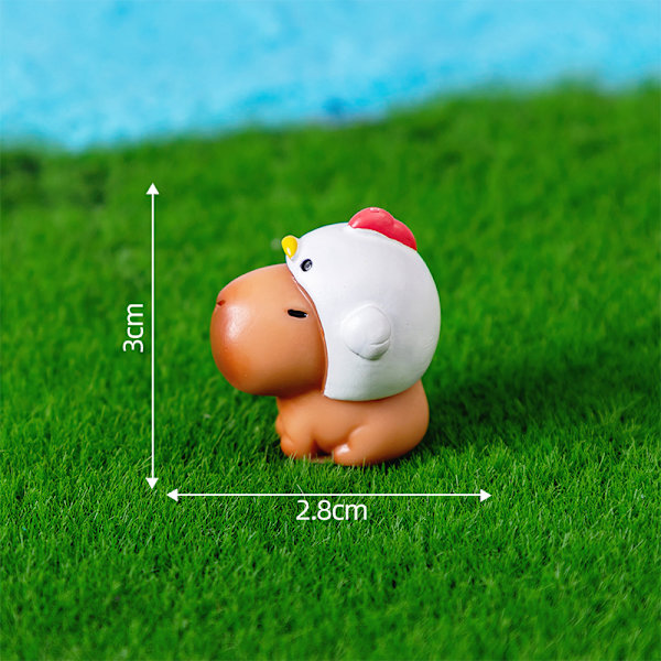 Miniature Capybara Model Figur Desktop Have Landskab Orna 4