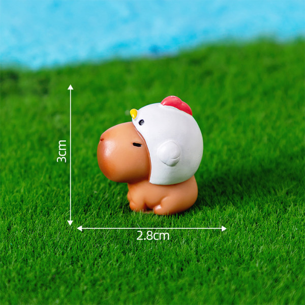 Miniatyr Capybara Modell Figur Desktop Hage Landskap Orna 4