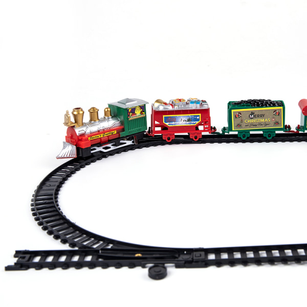 Christmas Electric Rail Car Building Block Track Toy Brick Trai